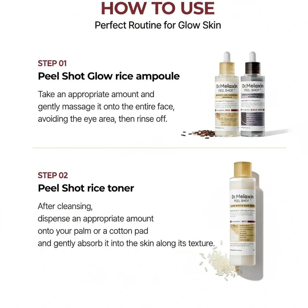 Dr. Melaxin Peel Shot Glow Set | Korean Skincare Brightening Kit