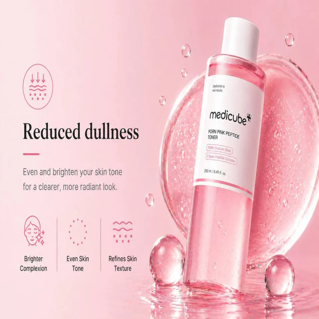 Medicube PDRN Pink Peptide Toner | Anti-Ageing Korean Skincare for Glass Skin UK