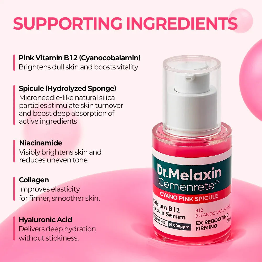 Dr. Melaxin Cyano Pink Spicule Serum | Korean Anti-Wrinkle Firming Serum