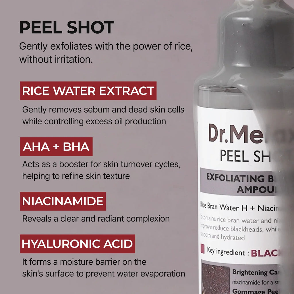 Dr. Melaxin Black Rice Ampoule | Korean Exfoliating Serum for Blackheads
