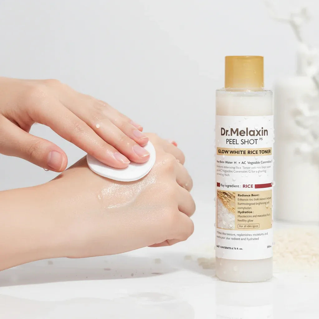 Dr. Melaxin Glow White Rice Toner | Korean Brightening Toner for Glass Skin