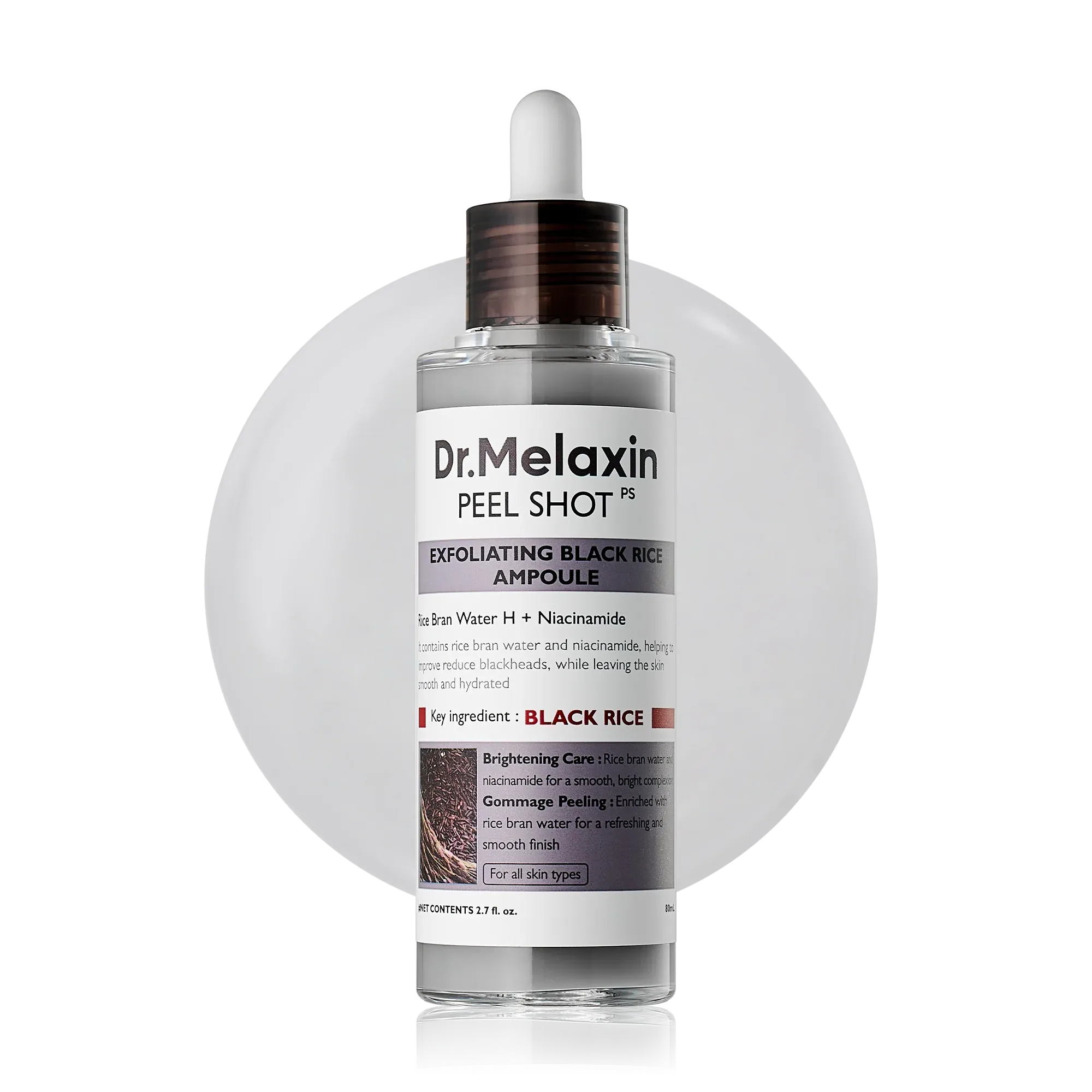 Dr. Melaxin Black Rice Ampoule | Korean Exfoliating Serum for Blackheads