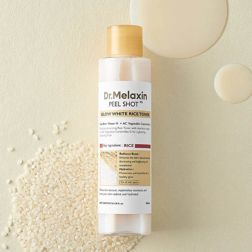 Dr. Melaxin Glow White Rice Toner | Korean Brightening Toner for Glass Skin