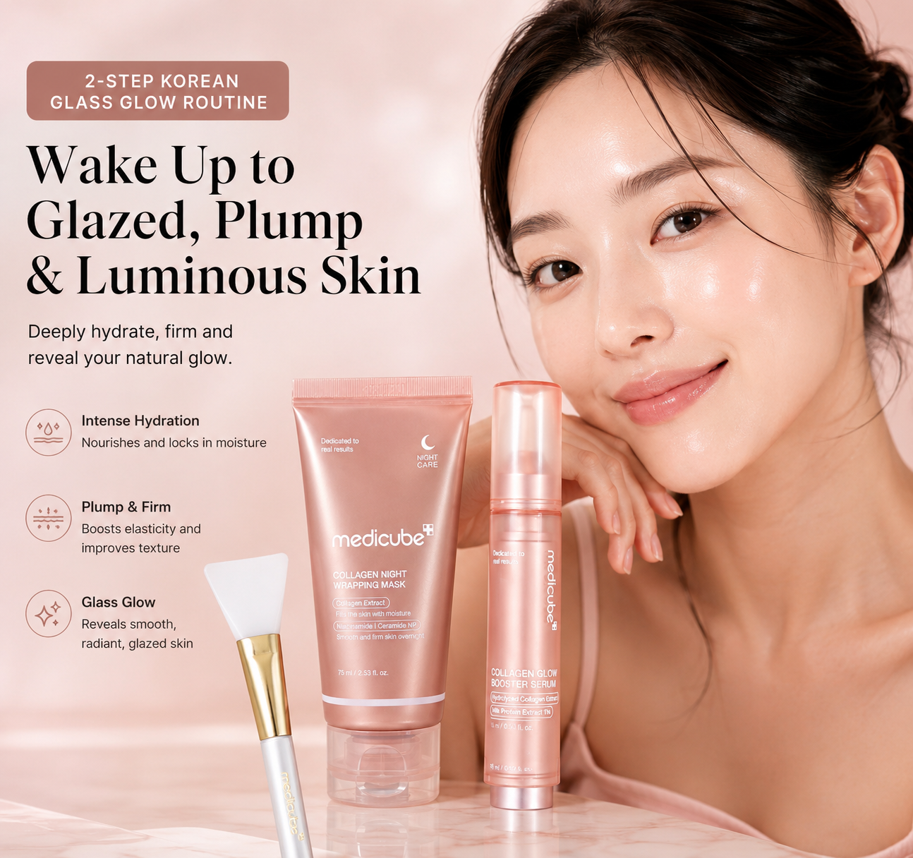 Medicube Glazed Milk Duo | Collagen Glass Skin K-Beauty Routine