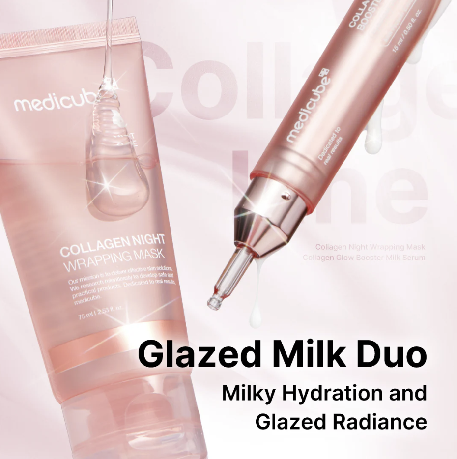Medicube Glazed Milk Duo | Collagen Glass Skin K-Beauty Routine